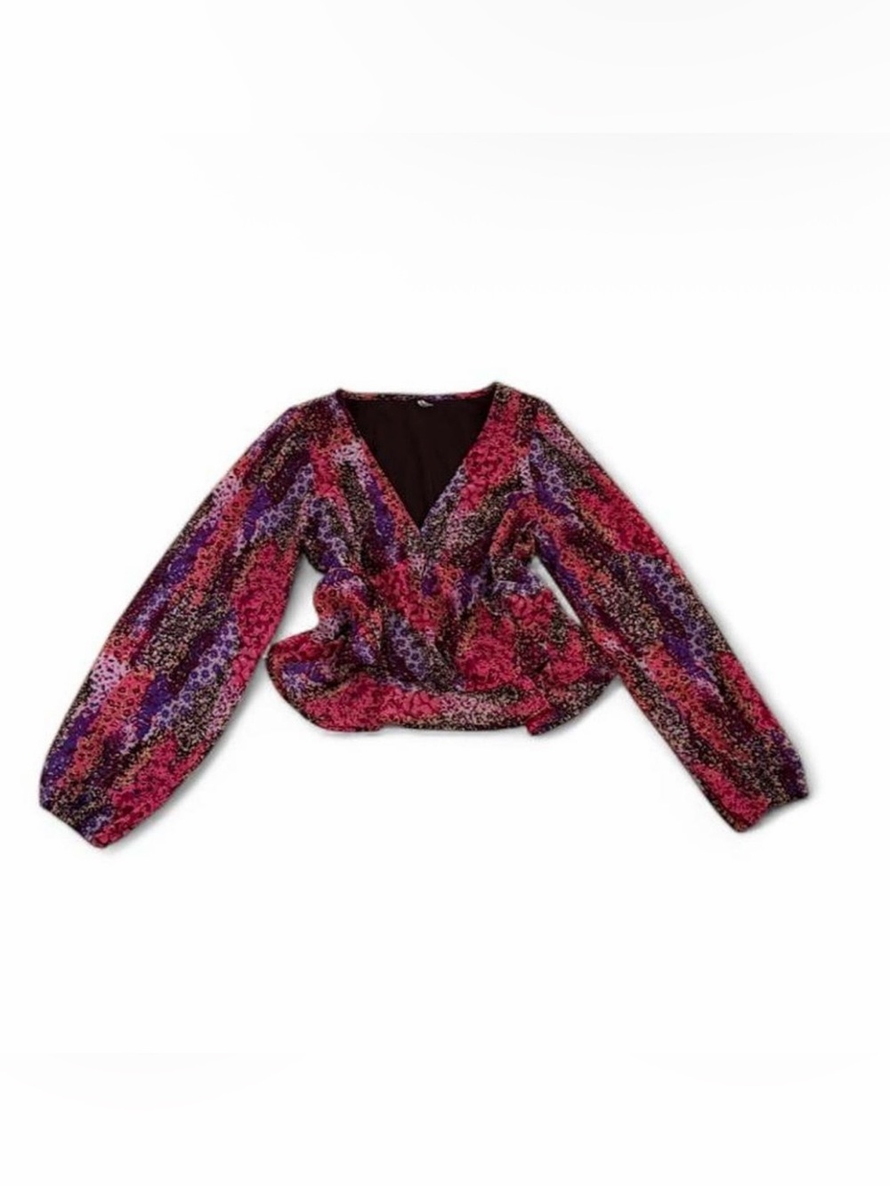 Only Pink & Purple Floral Printed Wrap Blouse